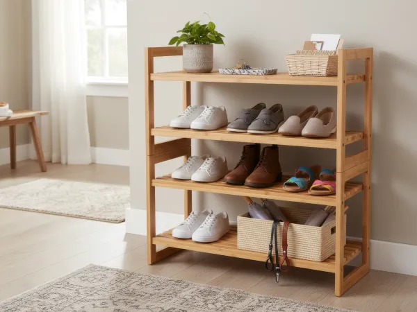 Belle Solid Wood Shoe Rack